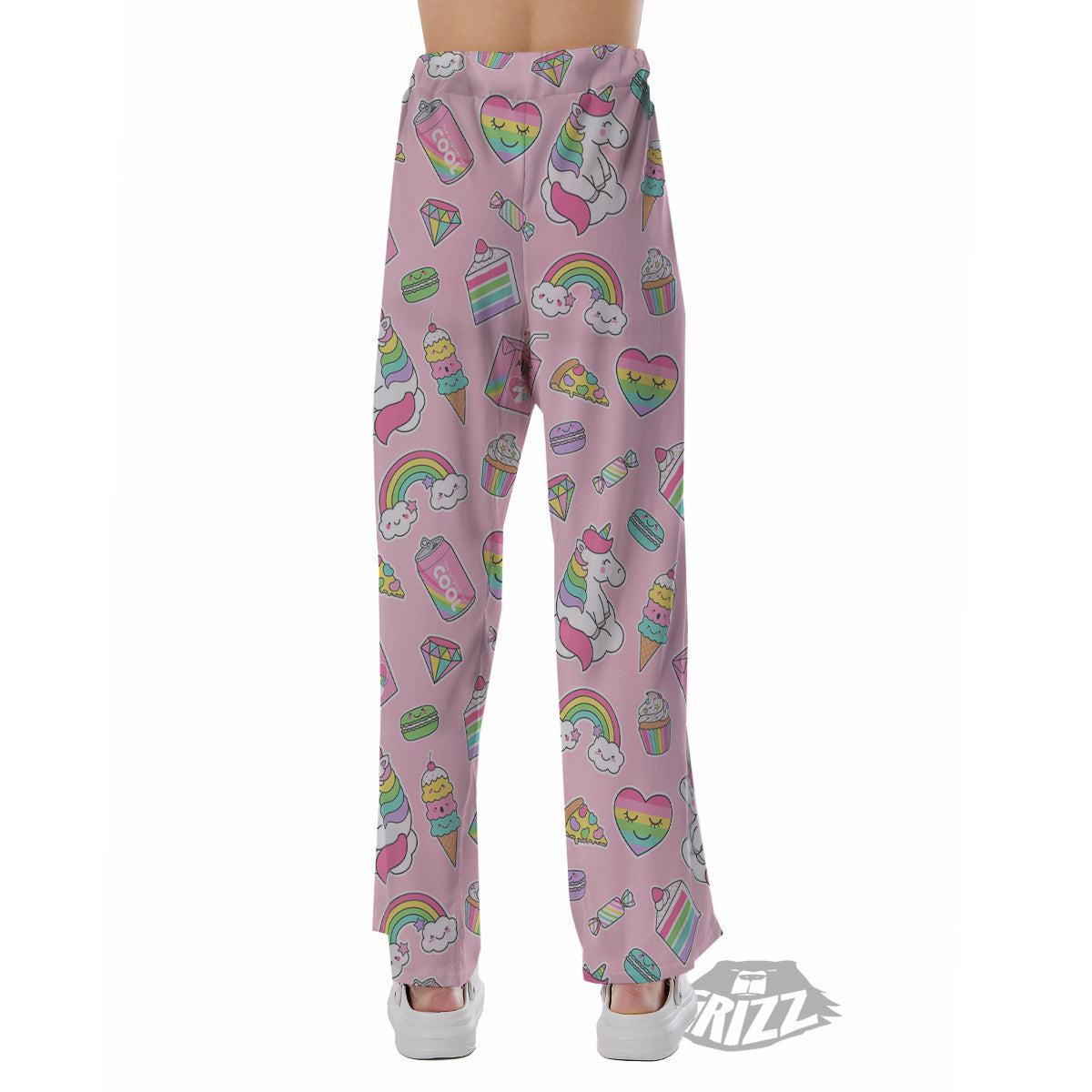 Cupcake Unicorn Print Pattern Pajama Pants-grizzshop