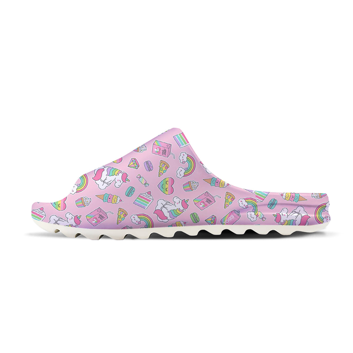 Cupcake Unicorn Print Pattern Sandals-grizzshop
