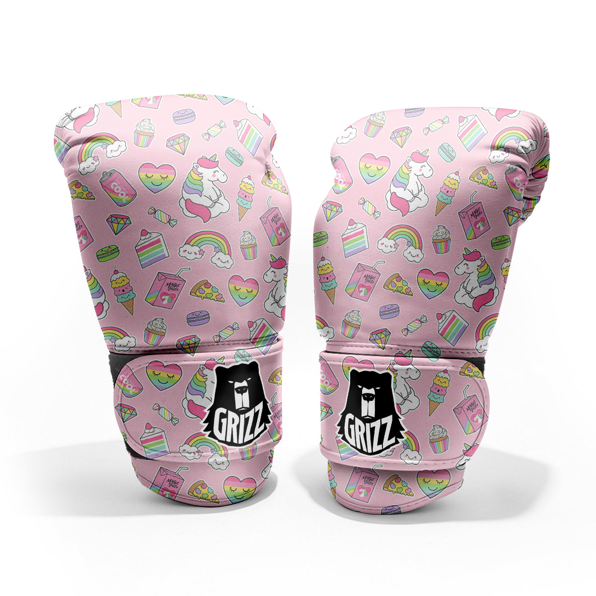 Cupcake Unicorn Print Pattern Pro Boxing Glove