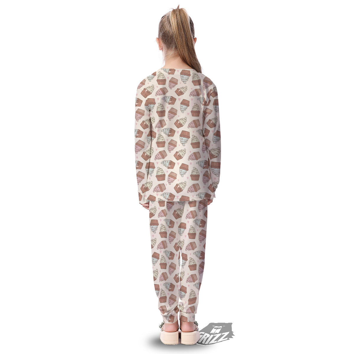 Cupcake Vintage Print Pattern Kid's Pajamas-grizzshop