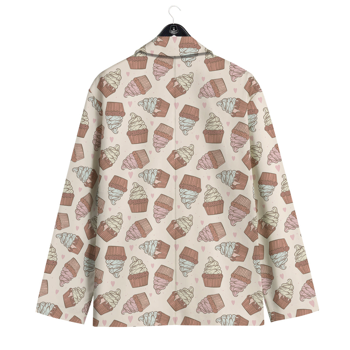 Cupcake Vintage Print Pattern Men's Sport Coat-grizzshop