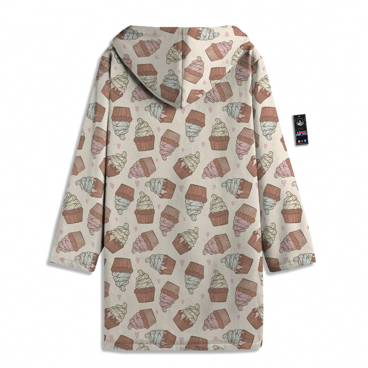 Cupcake Vintage Print Pattern Men's Windbreaker Jacket-grizzshop