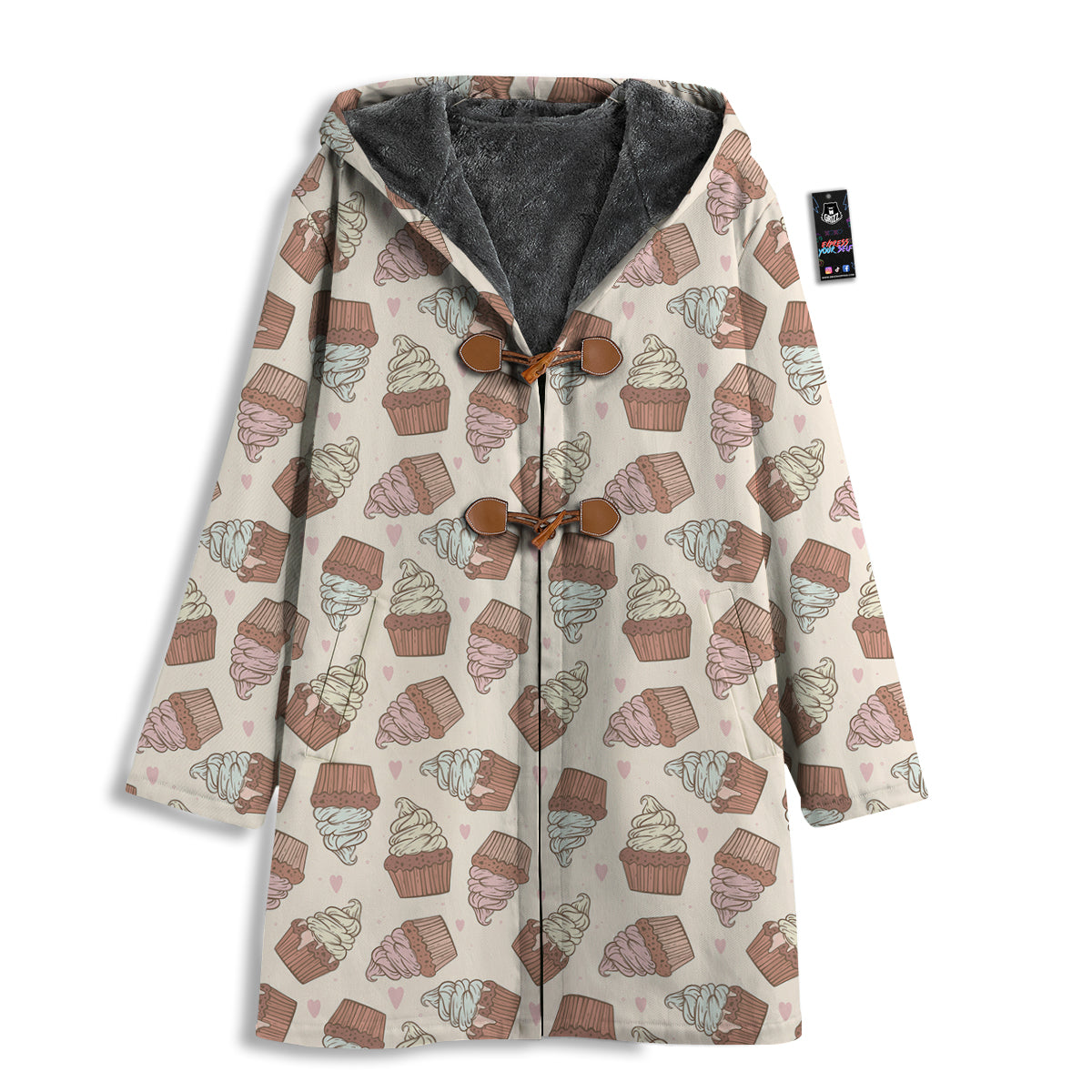 Cupcake Vintage Print Pattern Men's Windbreaker Jacket-grizzshop