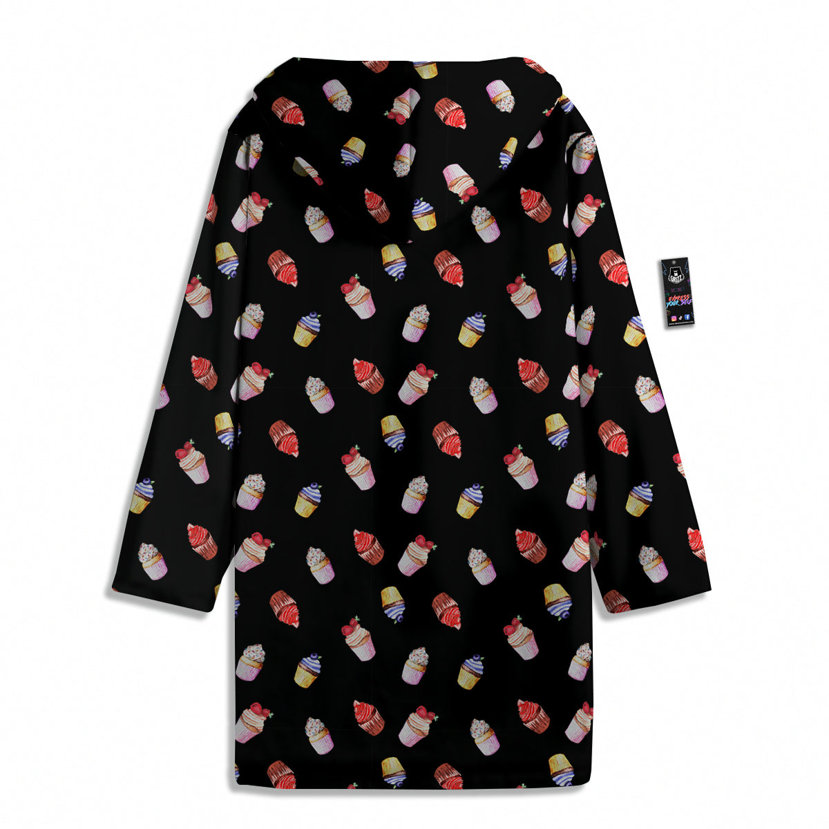 Cupcake Watercolor Print Pattern Men's Windbreaker Jacket-grizzshop
