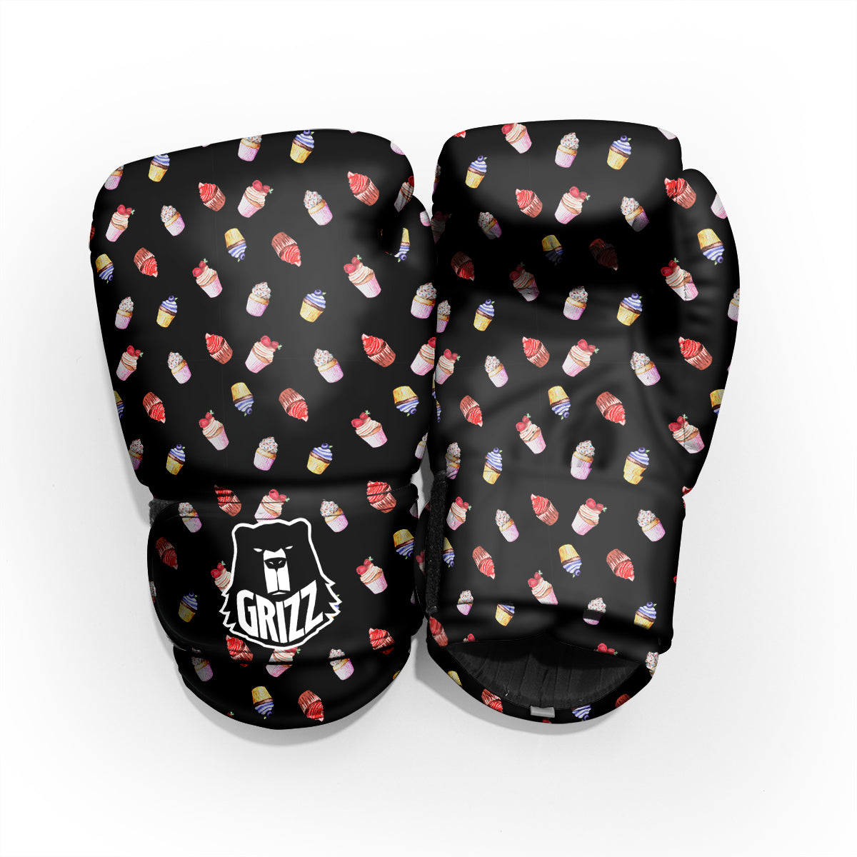 Cupcake Watercolor Print Pattern Pro Boxing Glove