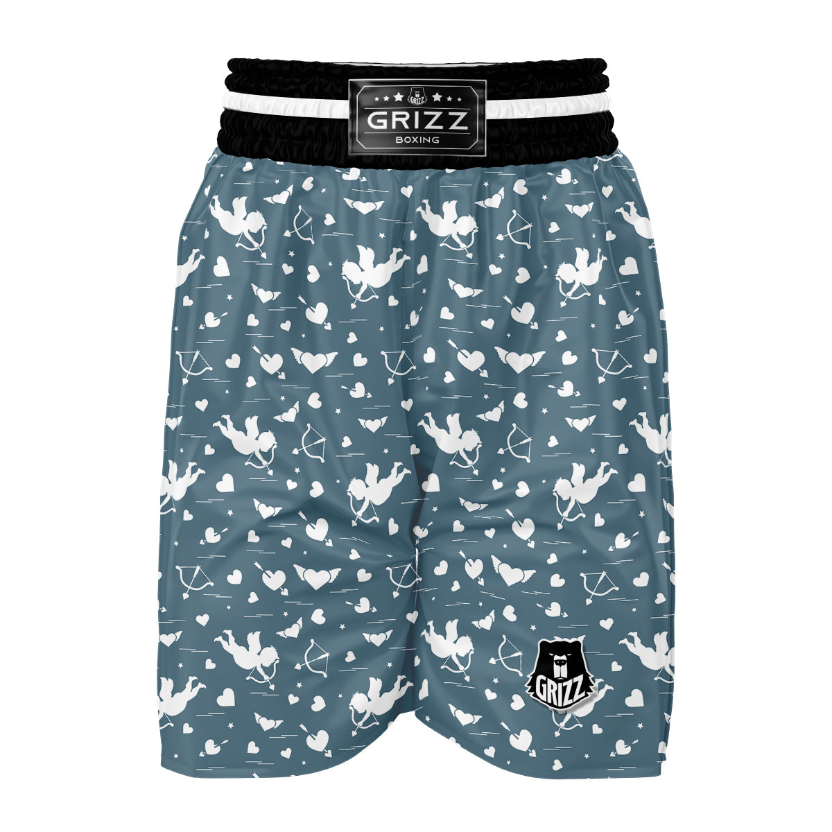 Cupid Print Pattern Boxing Shorts-grizzshop
