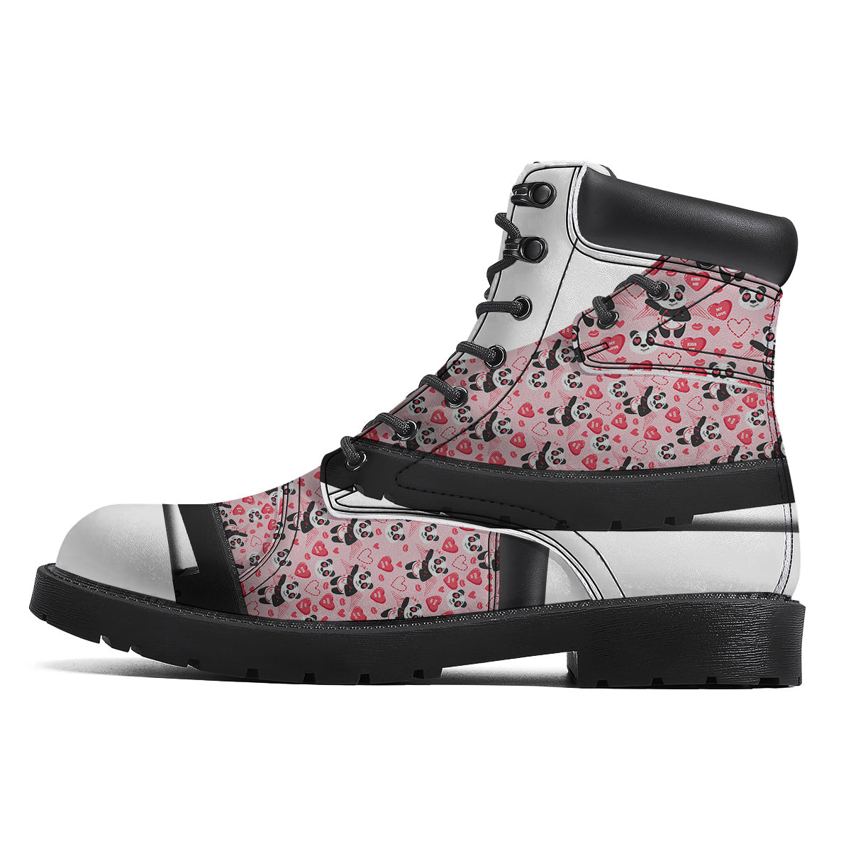 Cupid Valentine Cute Panda Print Pattern Boots-grizzshop