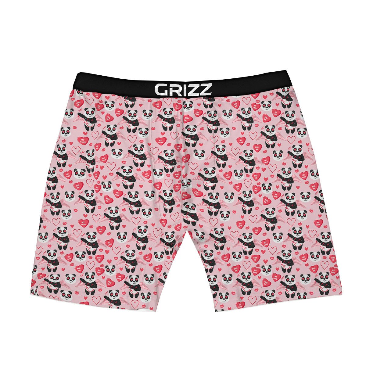 Cupid Valentine Cute Panda Print Pattern Boxer Briefs-grizzshop