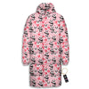 Cupid Valentine Cute Panda Print Pattern Long Down Jacket-grizzshop