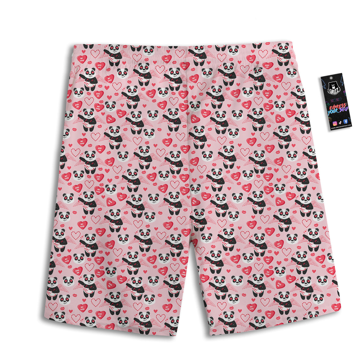 Chrysanthemums And Japanese Koi Print Men's Athletic Shorts