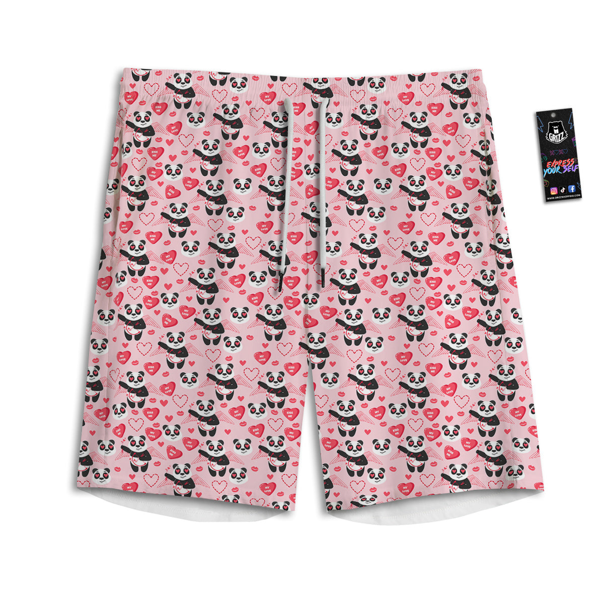 Chrysanthemums And Japanese Koi Print Men's Athletic Shorts