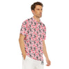 Cupid Valentine Cute Panda Print Pattern Men's Golf Shirts-grizzshop