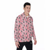 Cupid Valentine Cute Panda Print Pattern Men's Long Sleeve Shirts-grizzshop