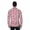 Cupid Valentine Cute Panda Print Pattern Men's Long Sleeve Shirts-grizzshop