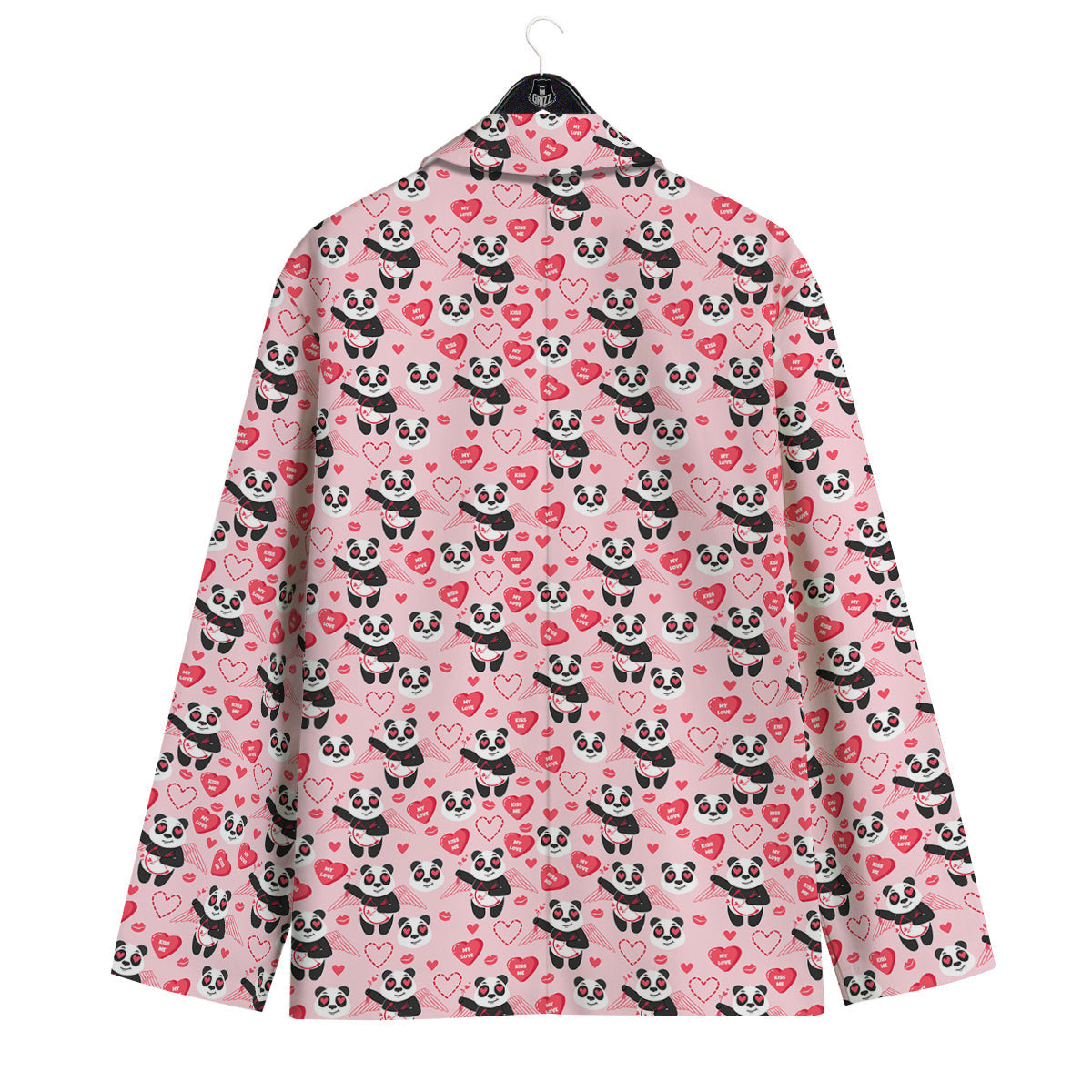 Cupid Valentine Cute Panda Print Pattern Men's Sport Coat-grizzshop