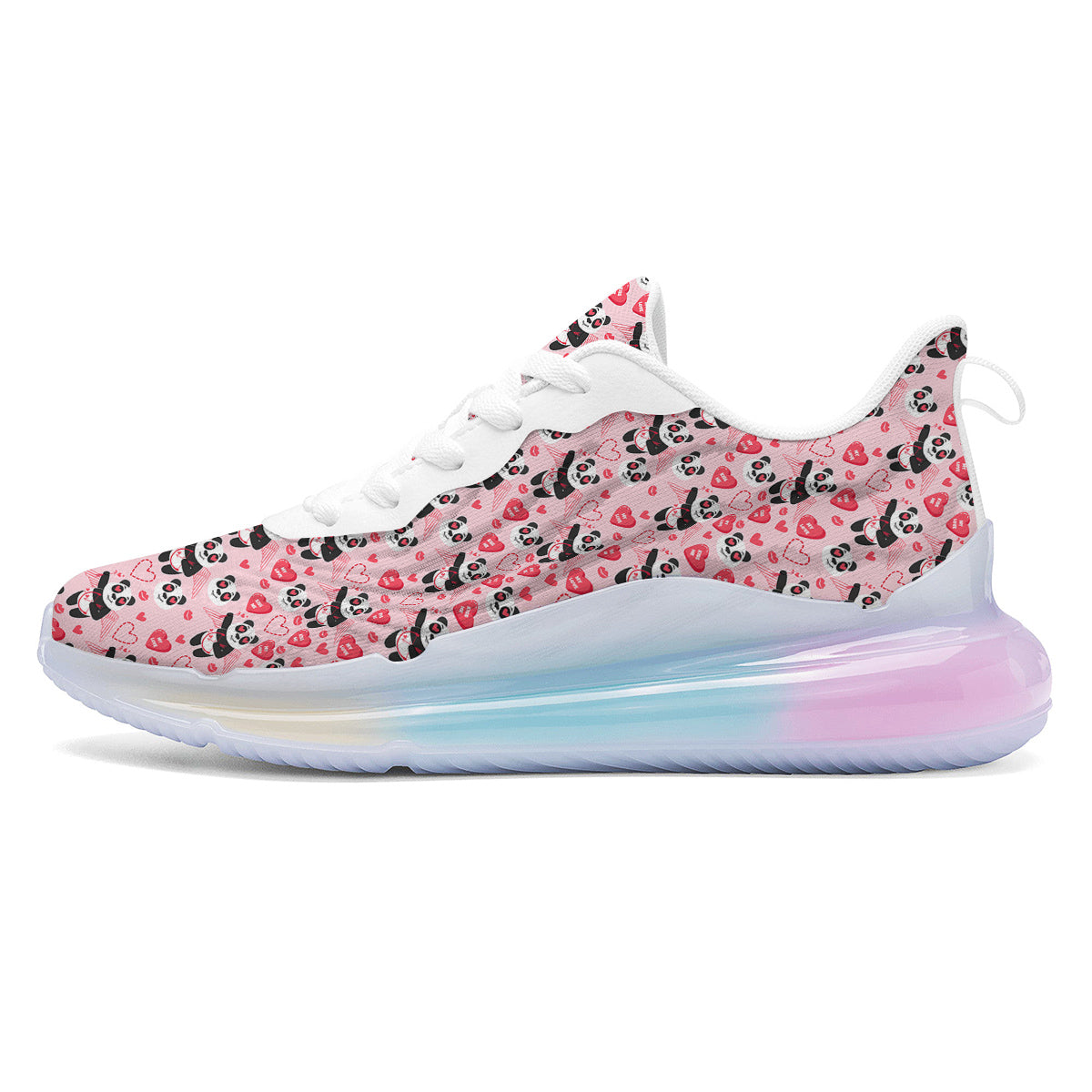 Cupid Valentine Cute Panda Print Pattern Running Sneakers-grizzshop