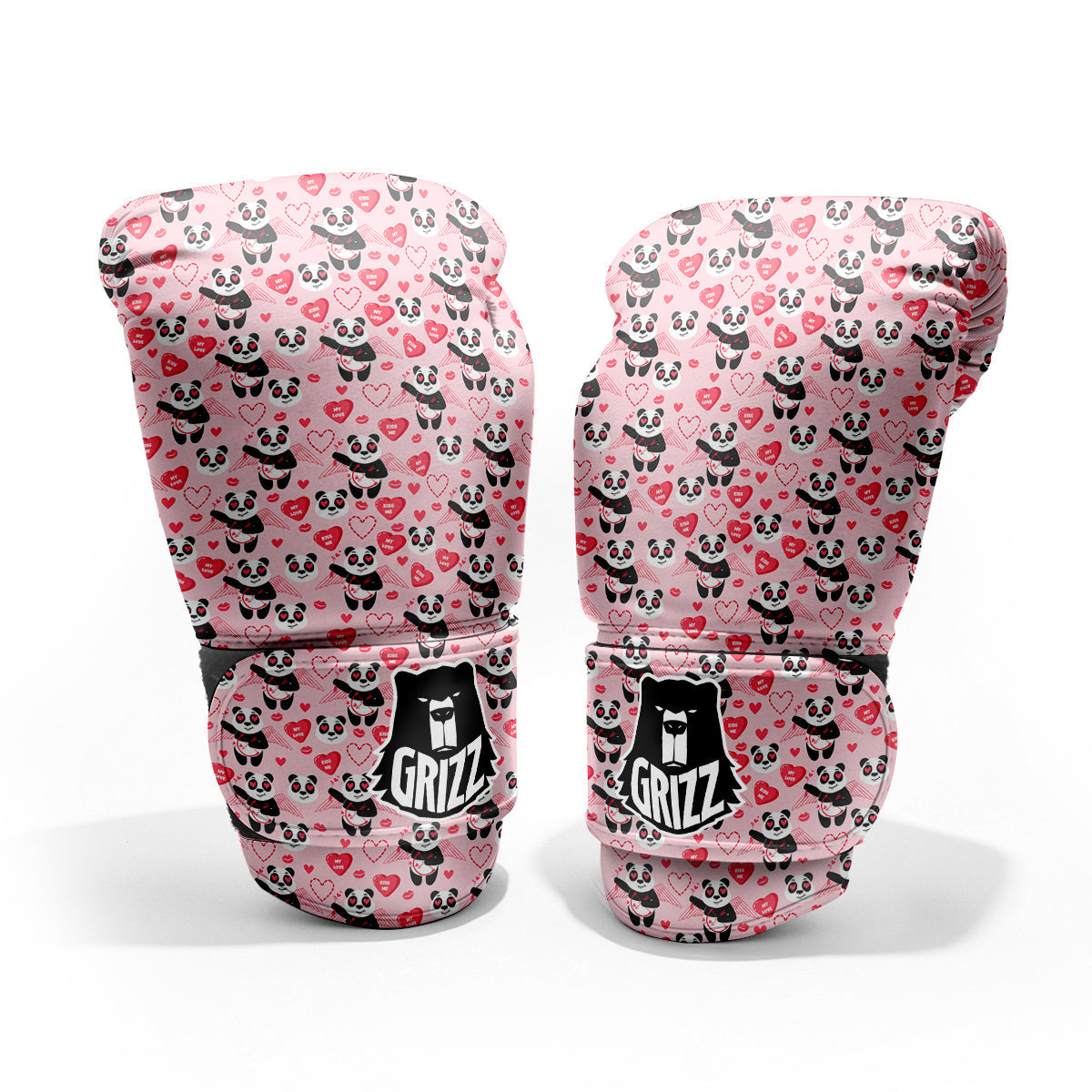 Cupid Valentine Cute Panda Print Pattern Pro Boxing Glove