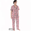 Cupid Valentine Cute Panda Print Pattern Women's Pajamas Set-grizzshop