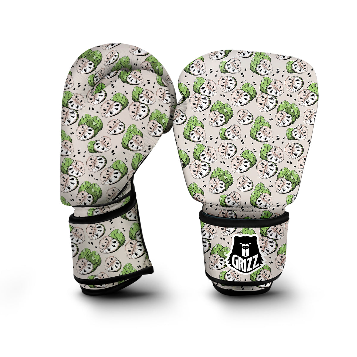 Custard apple Vintagecolor Print Pattern Boxing Gloves-grizzshop