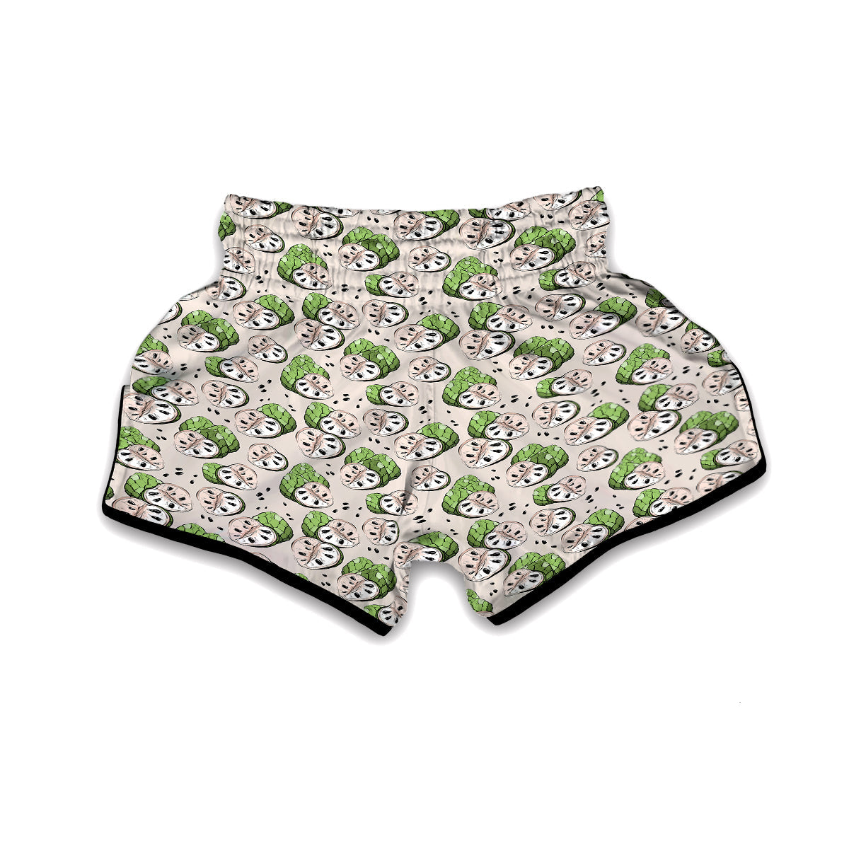 Custard apple Vintagecolor Print Pattern Muay Thai Boxing Shorts-grizzshop