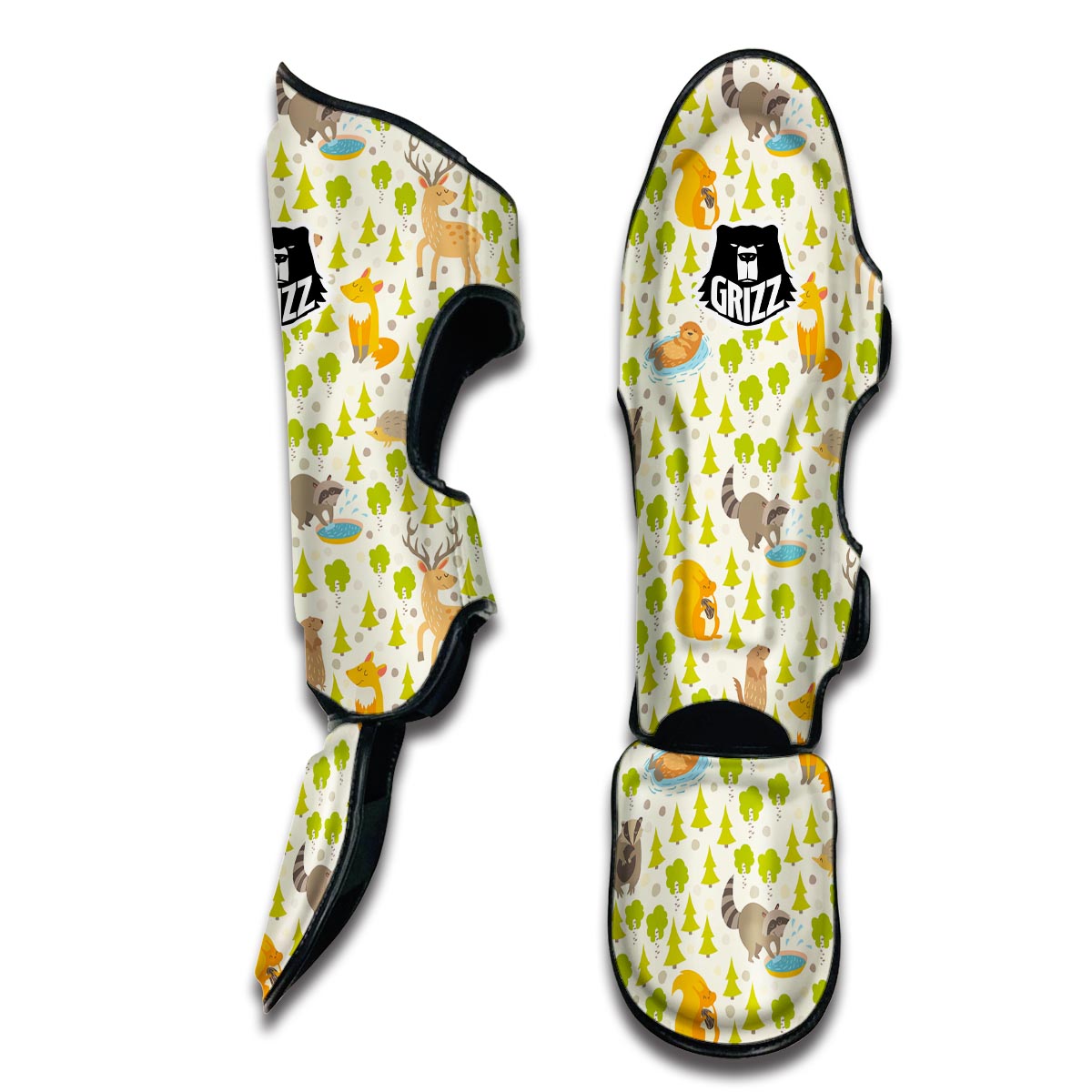 Cute Animal In Forrest Muay Thai Shin Guards-grizzshop