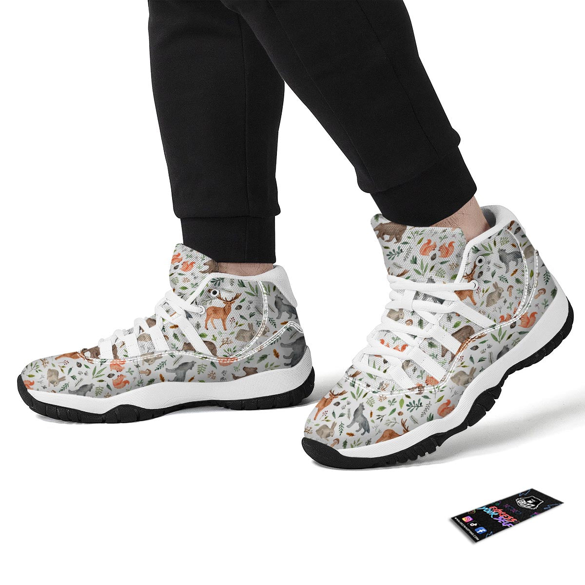 Cute Animal White Bball Shoes-grizzshop