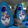 Cute Astronaut Eating Pizza Print Car Seat Covers-grizzshop