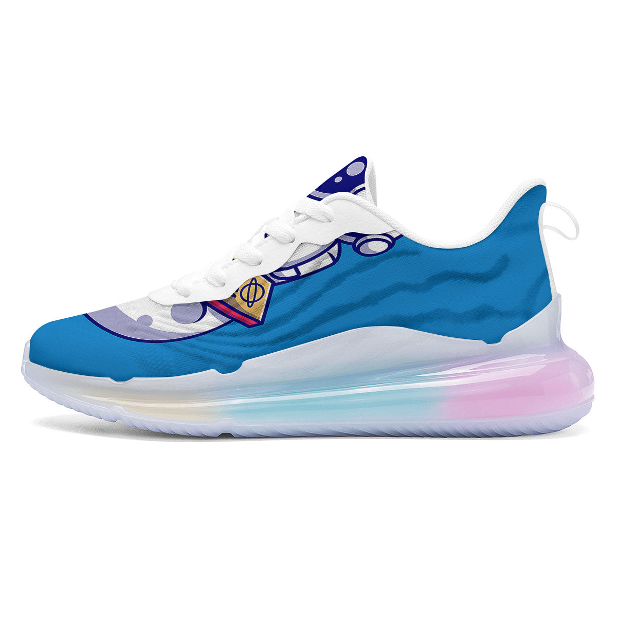 Cute Astronaut Eating Pizza Print Running Sneakers-grizzshop
