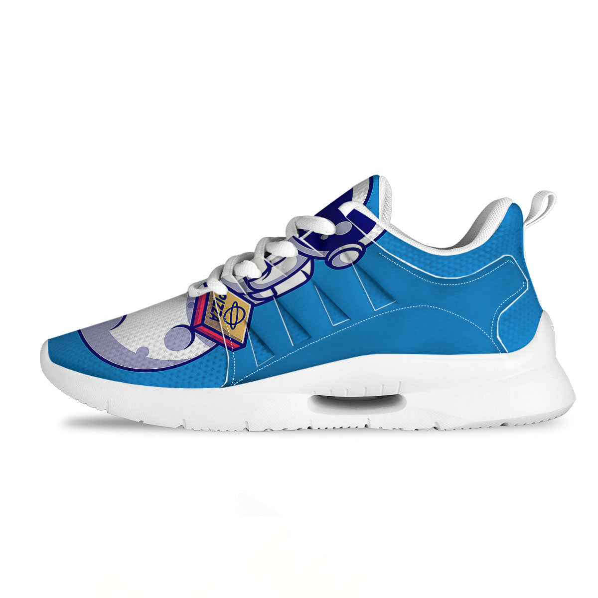 Cute Astronaut Eating Pizza Print Tennis Shoes-grizzshop
