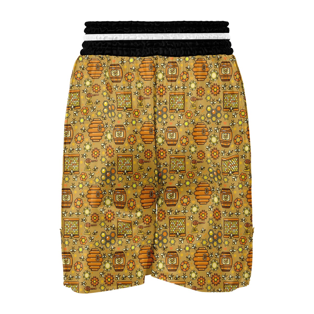 Cute Bee Honey Gifts Pattern Print Boxing Shorts-grizzshop