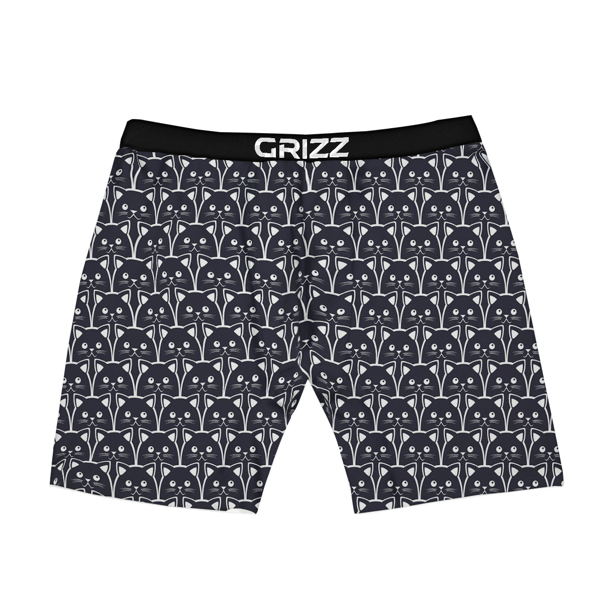 Cute Black Cat Print Pattern Boxer Briefs-grizzshop