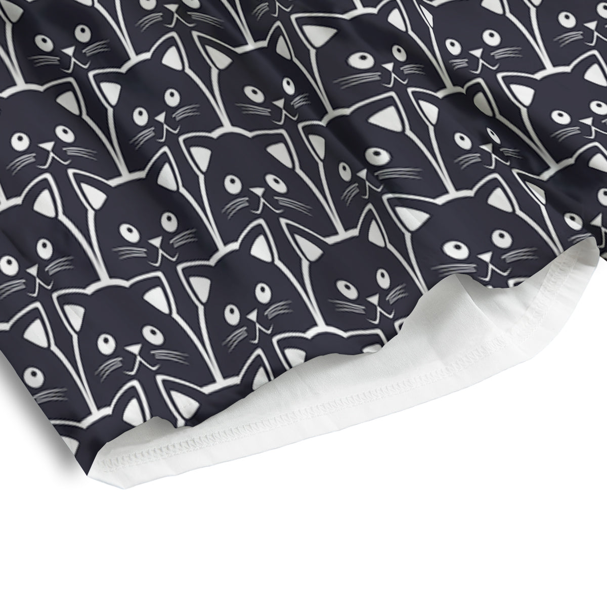 Cute Black Cat Print Pattern Men's Athletic Shorts