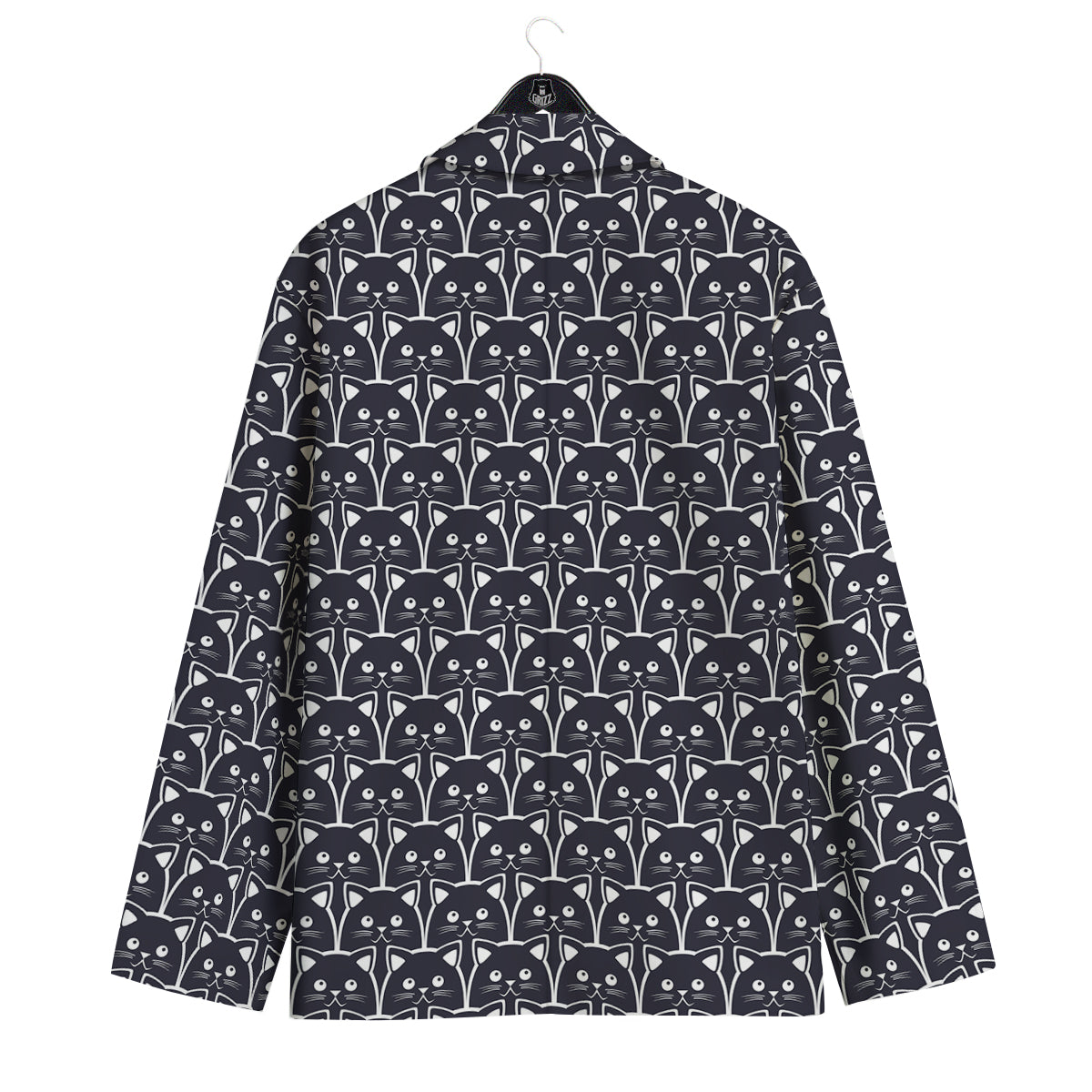 Cute Black Cat Print Pattern Men's Sport Coat-grizzshop