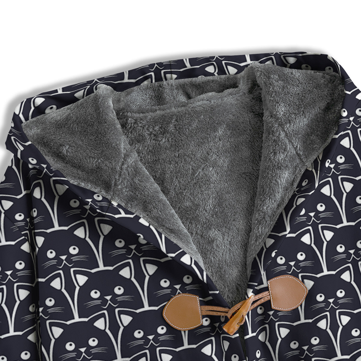 Cute Black Cat Print Pattern Men's Windbreaker Jacket-grizzshop