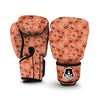 Cute Black Spider And Spider Web Orange Print Pattern Boxing Gloves-grizzshop