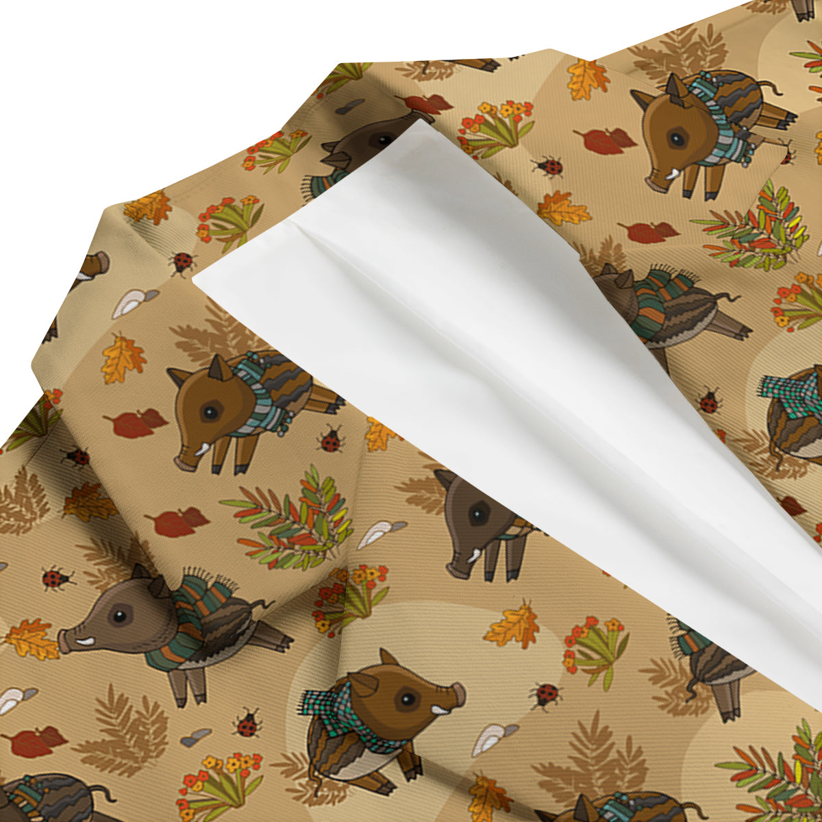 Cute Boar Print Pattern Men's Blazer-grizzshop