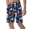 Cute Cat Style Print Men's Shorts-grizzshop