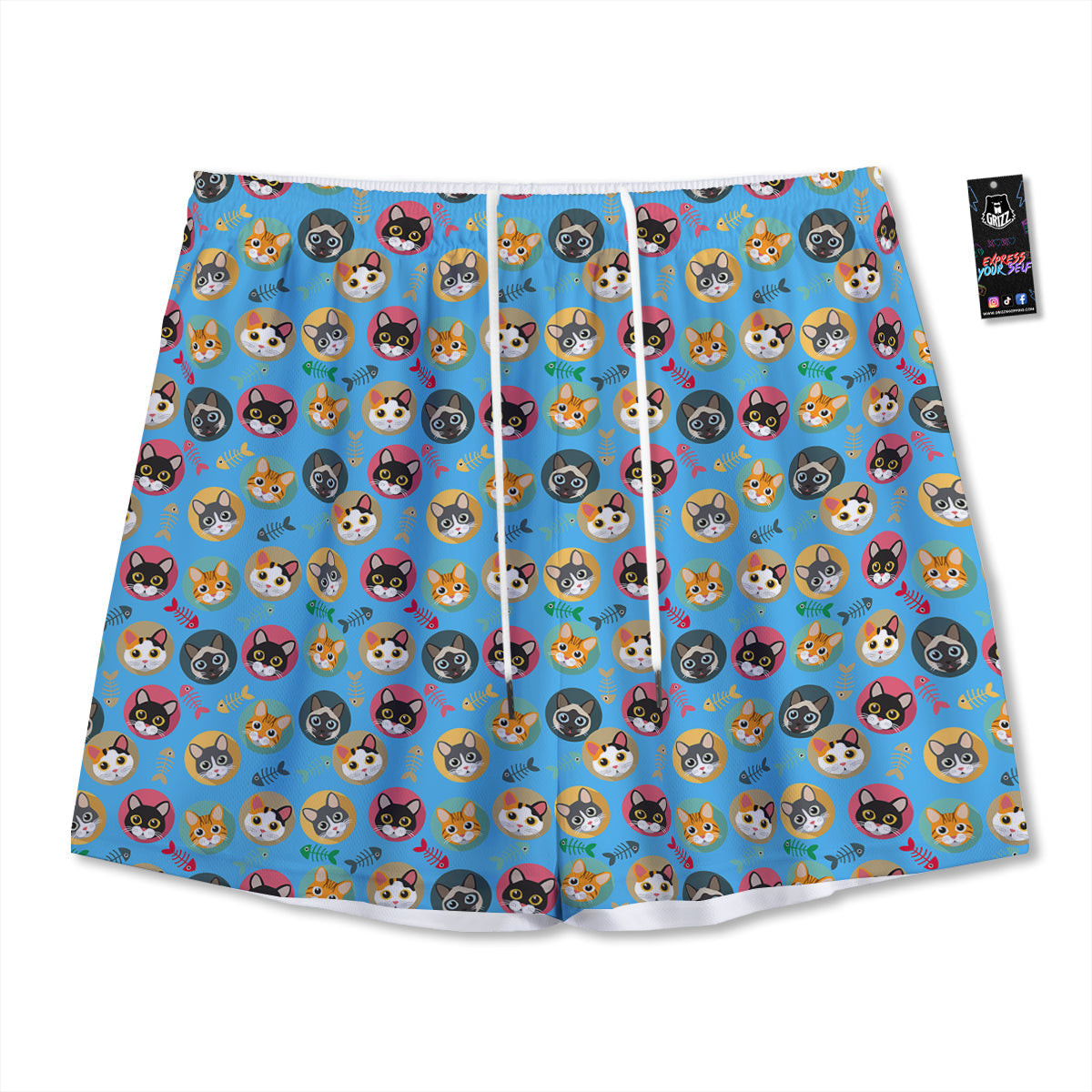 Eye Of Providence Geometric Print Mesh Shorts