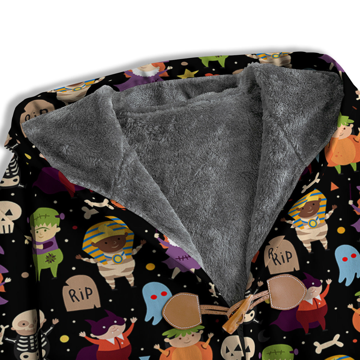 Cute Children Halloween Print Pattern Men's Windbreaker Jacket-grizzshop