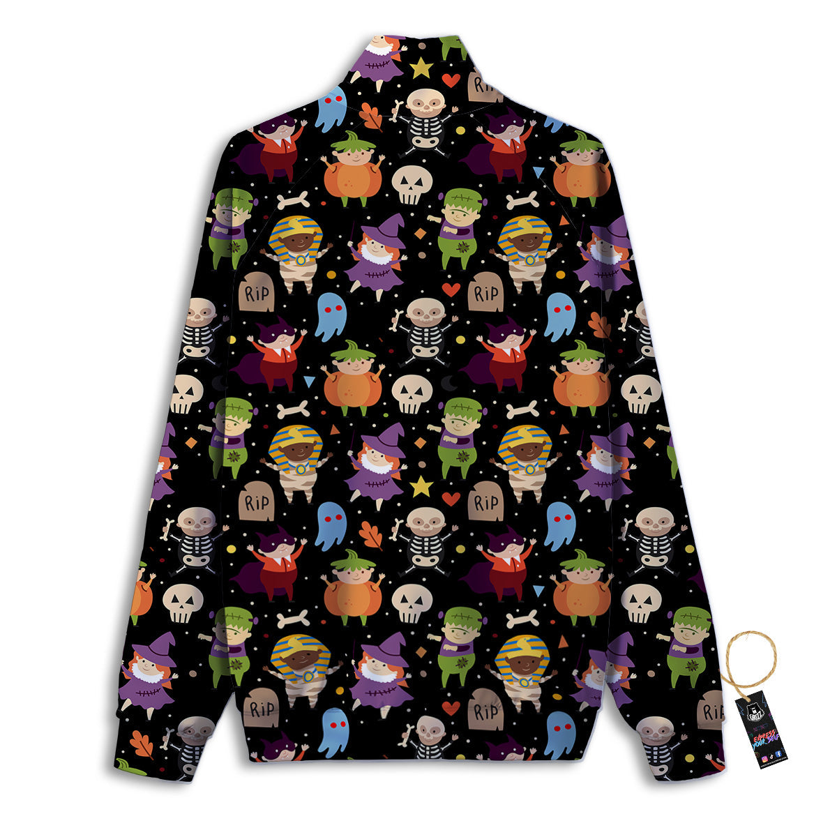 Cute Children Halloween Print Pattern Track Jacket-grizzshop
