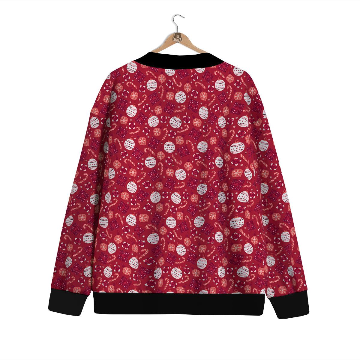 Cute Christmas Elements Print Pattern Cardigan-grizzshop