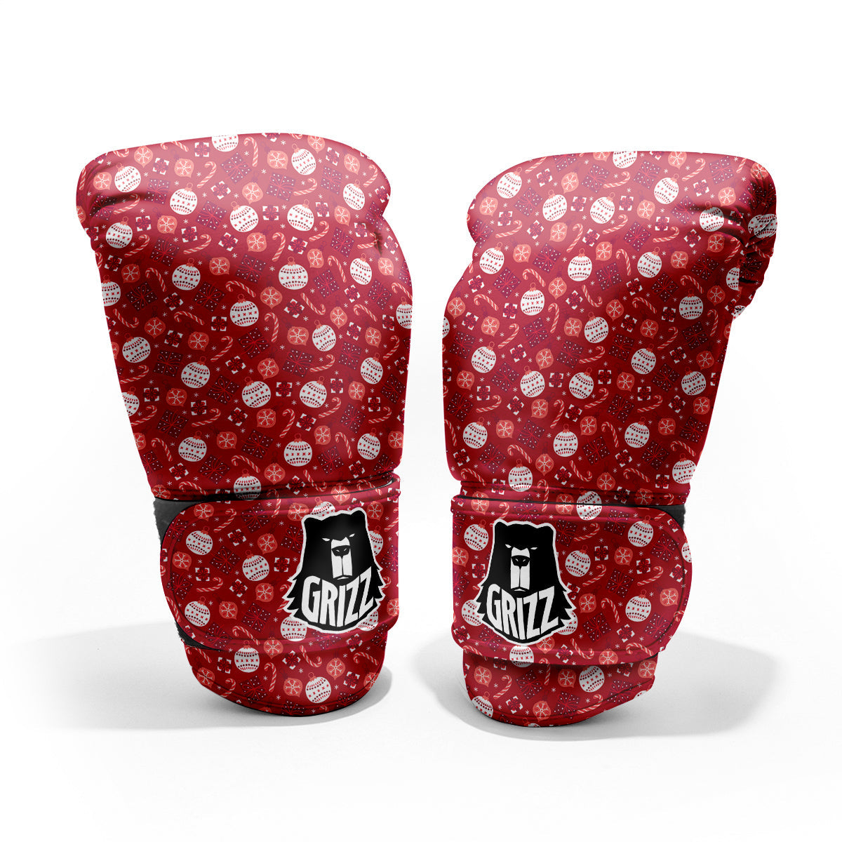 Cute Christmas Elements Print Pattern Pro Boxing Glove