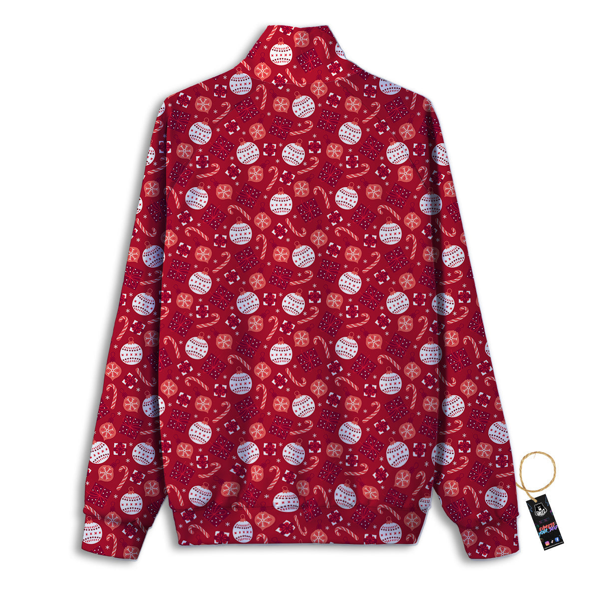 Cute Christmas Elements Print Pattern Track Jacket-grizzshop