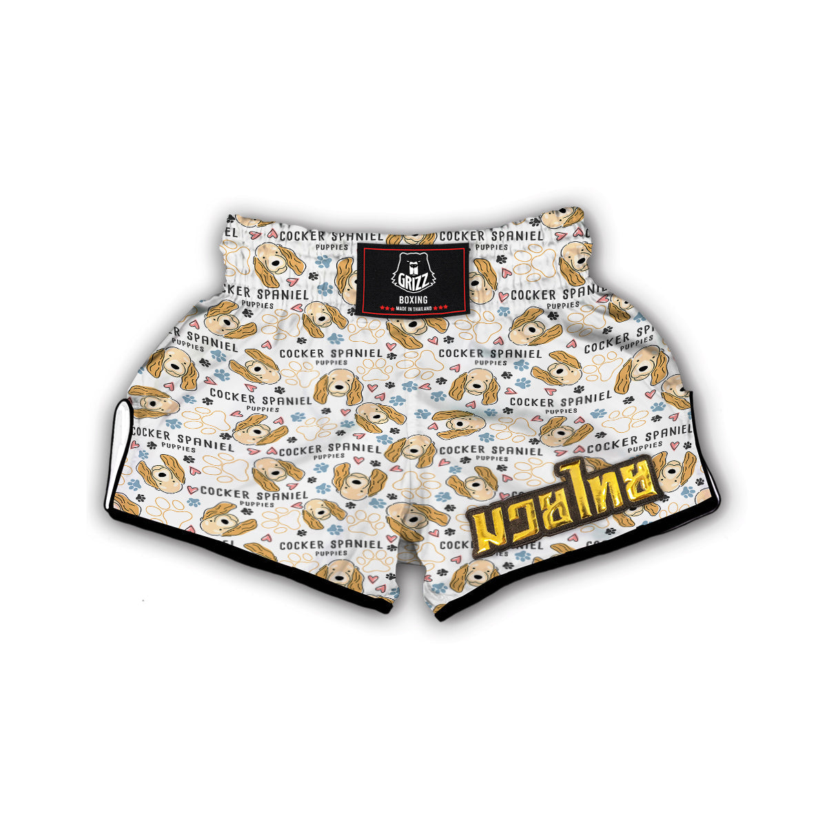 Cute Cocker spaniel Print Pattern Muay Thai Boxing Shorts-grizzshop