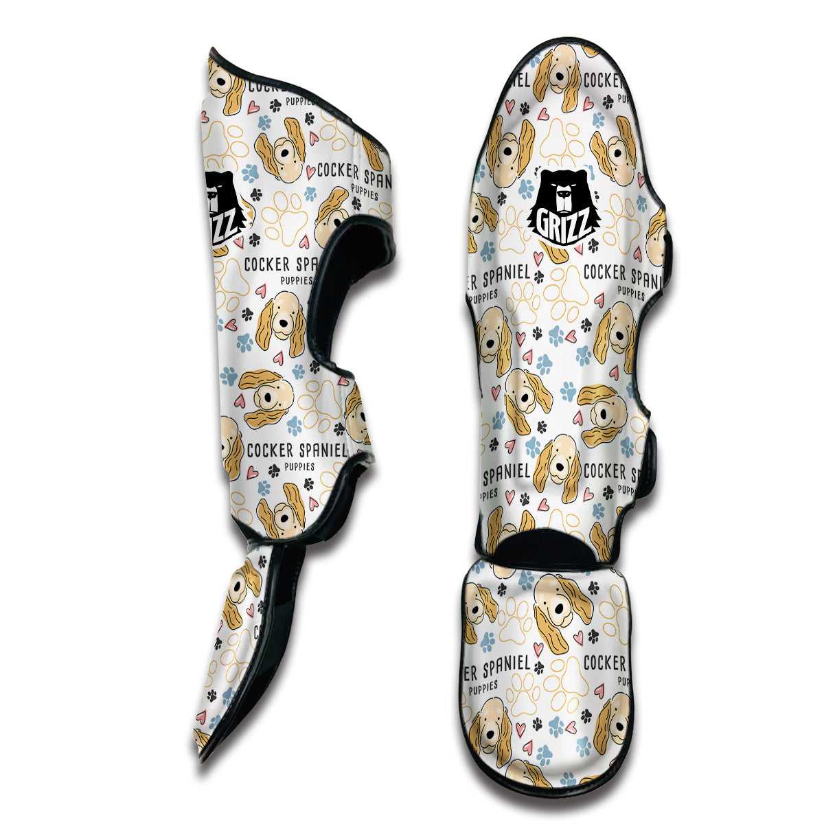 Cute Cocker spaniel Print Pattern Muay Thai Shin Guards-grizzshop