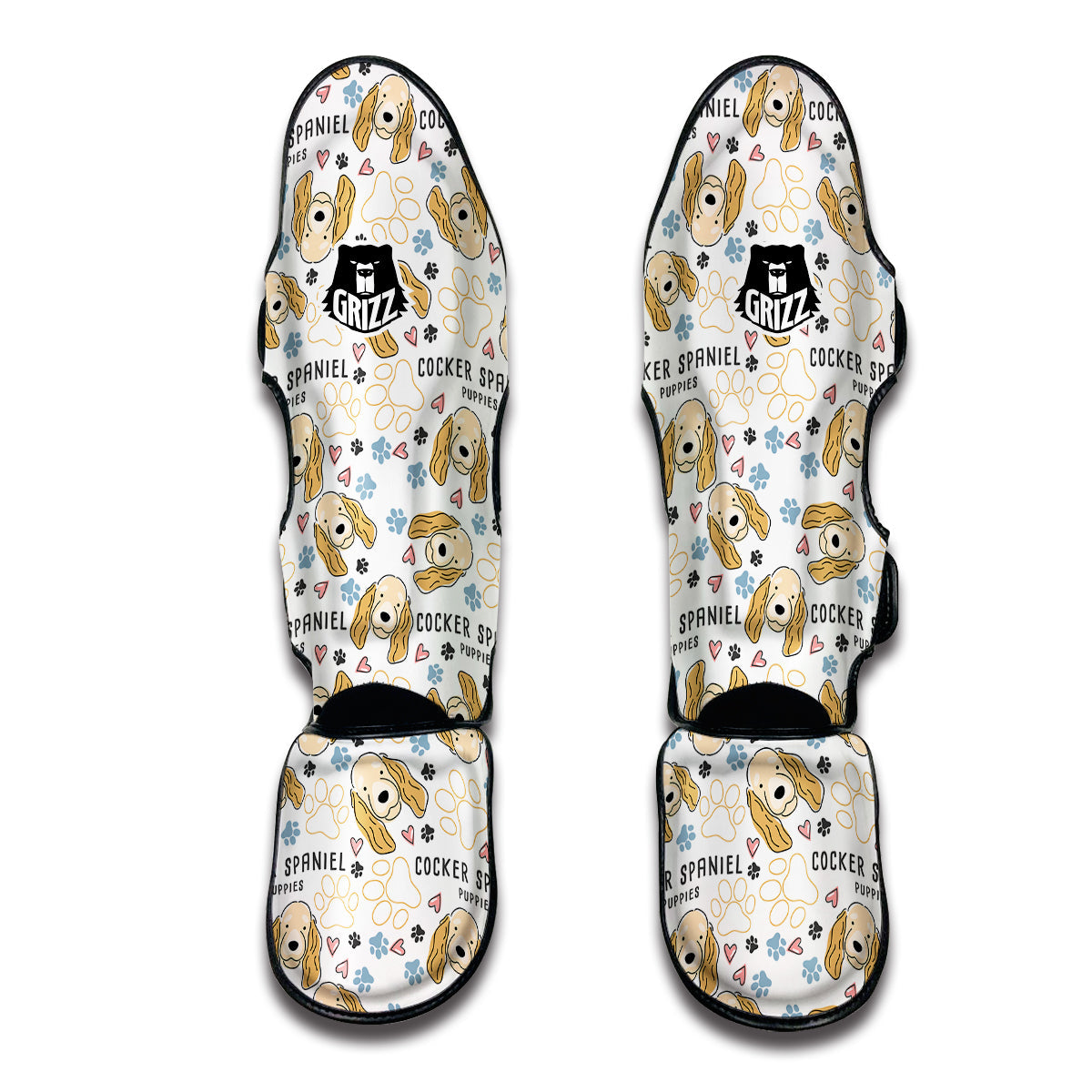 Cute Cocker spaniel Print Pattern Muay Thai Shin Guards-grizzshop