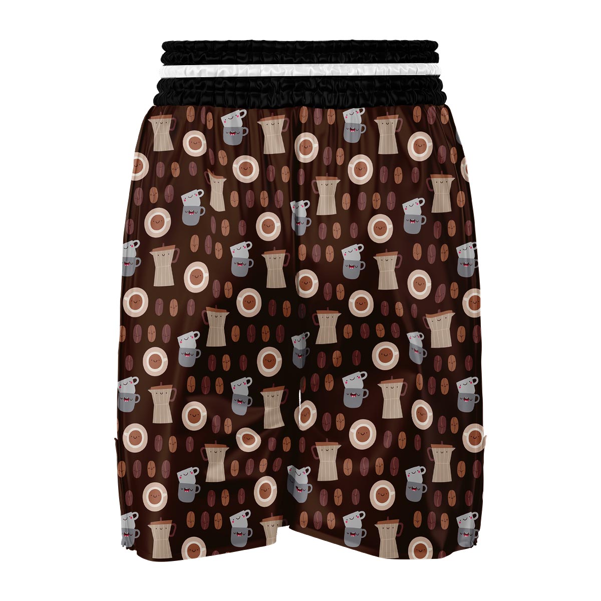 Cute Coffee Pattern Print Boxing Shorts-grizzshop