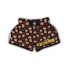 Cute Coffee Pattern Print Muay Thai Boxing Shorts-grizzshop