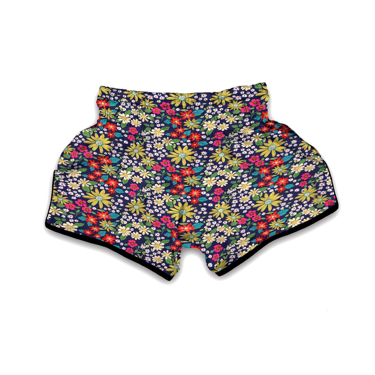Cute Colorful Daisy Pattern Print Muay Thai Boxing Shorts-grizzshop