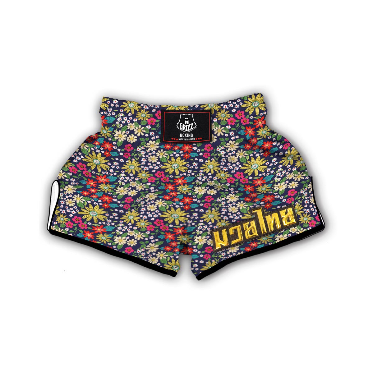 Cute Colorful Daisy Pattern Print Muay Thai Boxing Shorts-grizzshop